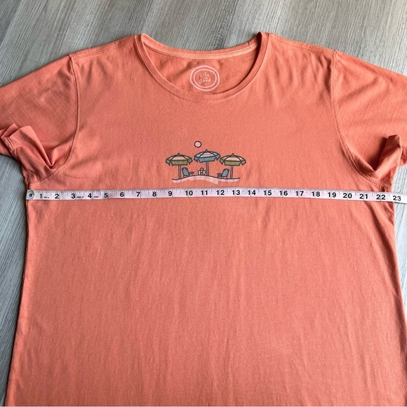 Life Is Good XXL T-Shirt “Social Network” Beach Orange Women’s Top Short Sleeve - Picture 11 of 14